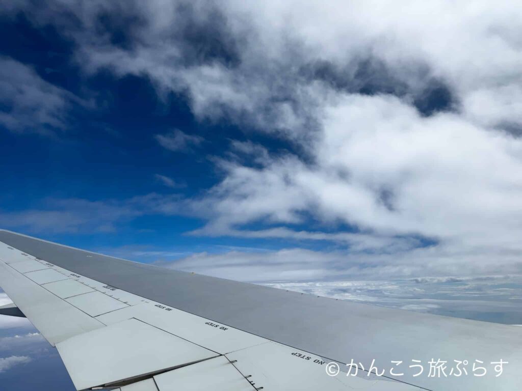 飛行機からの空